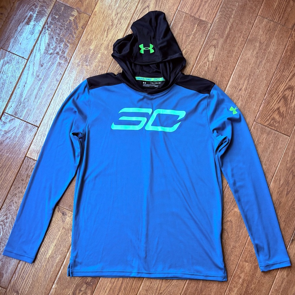 Under Armour X Stephen Curry Long Sleeve Hoodie Shirt Youth XL